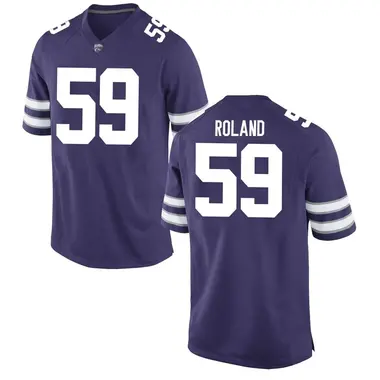 Purple Gabe Roland Men's Kansas State Wildcats Football College Jersey - Replica